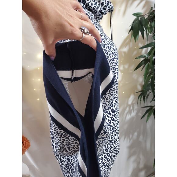 Chicos NWT Womens Cotton Cashmere Cinch Cowl Neck Animal Print Poncho Size S/M - Picture 5 of 11